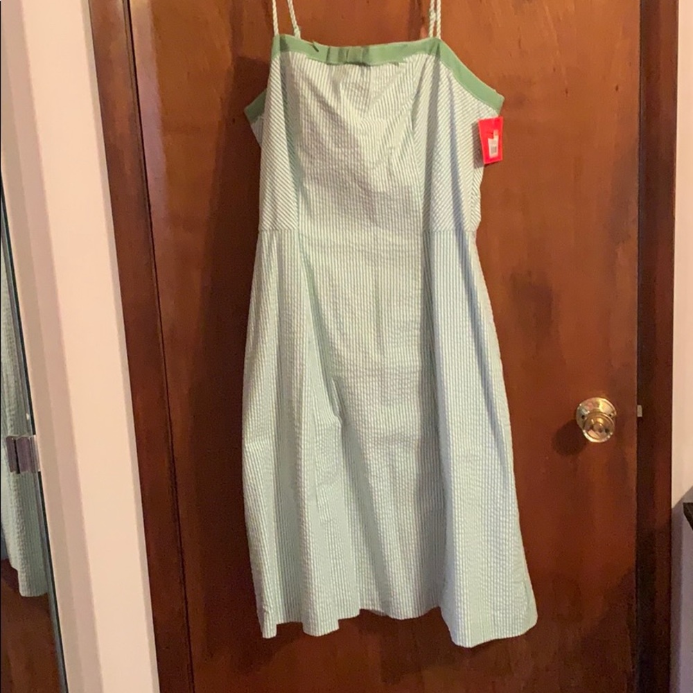 Isaac Mizrahi Mint Green Seersucker Sundress